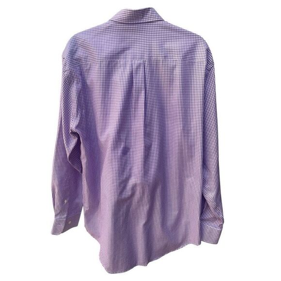 Men’s Peter Millar Purple Check Long Sleeve Button Down Shirt Size Large - Picture 3 of 5